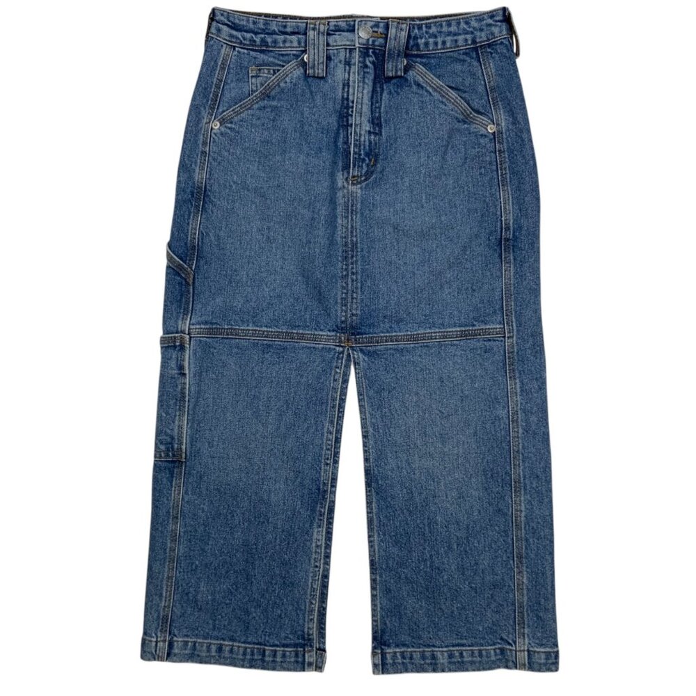 A.L.C. Alden Cargo Denim Skirt 2 Midi Slits